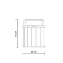 Ver imagem 4 de Lixeira Madeira Plástica 75 Litros - 50 Cm:cinza/verde