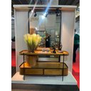 Ver imagem 6 de Aparador Laminado Decorativo 2 Gavetas com Suporte para Planta - Oasis - Móveis Montanhês