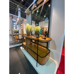 Aparador Laminado Decorativo 2 Gavetas com Suporte para Planta - Oasis - Móveis Montanhês - 7 Aparador Laminado Decorativo 2 Gavetas com Suporte para Planta - Oasis - Móveis Montanhês - 7