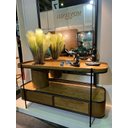 Ver imagem 5 de Aparador Laminado Decorativo 2 Gavetas com Suporte para Planta - Oasis - Móveis Montanhês