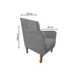 Poltrona Confortável para Amamentação Ester - Dritex:suede Cinza Escuro - 6
