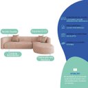 Ver imagem 5 de Sofá Modular Celinne Luxuoso Sala de Estar Decoração Luxo 265cm Suede