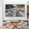 Quadro Canvas Harley Moto Fs 90X60Cm Slim Preta K006 - 2