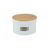 LATA DE METAL COM TAMPA EM BAMBU COOKIES BRANCO MATTE YOI - 1