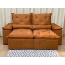 Ver imagem 3 de Sofá Retrátil e Reclinável 2,00m em Tecido Veludão C/ Pillow Nos Braços Athenas - Montagem Inclusa:t