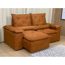 Ver imagem 2 de Sofá Retrátil e Reclinável 2,00m em Tecido Veludão C/ Pillow Nos Braços Athenas - Montagem Inclusa:t