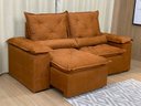Ver imagem 2 de Sofá Retrátil e Reclinável 2,00m em Tecido Veludão C/ Pillow Nos Braços Athenas - Montagem Inclusa:t