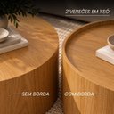 Ver imagem 6 de Mesa de Centro Dois em Um de Madeira Redonda 60cm Freijó