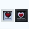 Quadro Caixa Alta Tema Amor Coração 16x16 Kit De 2 - 2