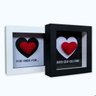 Quadro Caixa Alta Tema Amor Coração 16x16 Kit De 2 - 3