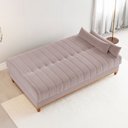 Ver imagem 3 de Sofá Cama 3 Lugares Reclinável Tequila Rosa - Viero Móveis