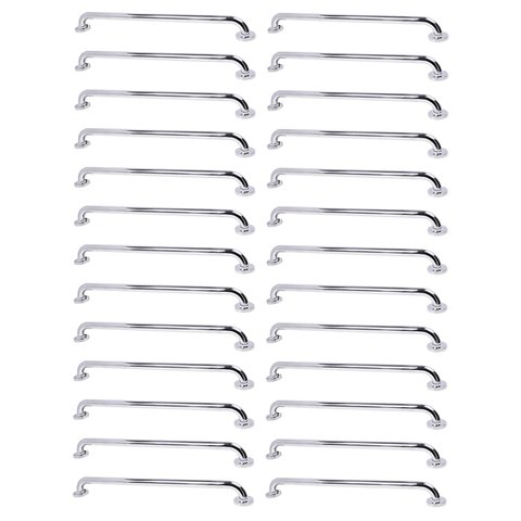 Alça de Apoio Inox Barra 80cm Kit 26 Unidades Cadeirante Idoso Acessibilidade Banheiro Box Segurança