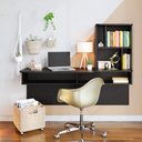 Ver imagem 1 de Escrivaninha Suspensa Lilac 135cm Preto Fosco Colibri Decor