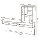 Ver imagem 5 de Escrivaninha Suspensa Lilac 135cm Preto Fosco Colibri Decor