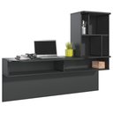 Ver imagem 2 de Escrivaninha Suspensa Lilac 135cm Preto Fosco Colibri Decor