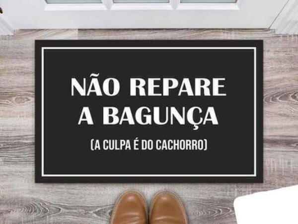 Tapete Capacho Decorativo Não Repare A Bagunça 60x40cm | MadeiraMadeira
