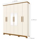 Ver imagem 3 de Guarda-Roupa Roupeiro Henn Cover 6 Portas 3 Gavetas - De211-129