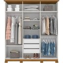 Ver imagem 4 de Guarda-Roupa Roupeiro Henn Cover 6 Portas 3 Gavetas - De211-129
