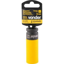 Soquete Sextavado Impacto Encaixe 1/2" 19mm Vonder - 1