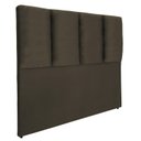 Ver imagem 2 de Cabeceira Cama Box Casal Estofada V4 Suede Marrom 1,40 Rbl