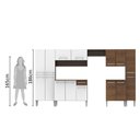 Ver imagem 6 de Cozinha Completa Emilly Armário Balcão Branco/Rustic Madesa
