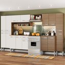 Ver imagem 1 de Cozinha Completa Emilly Armário Balcão Branco/Rustic Madesa
