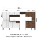 Ver imagem 7 de Cozinha Completa Emilly Armário Balcão Branco/Rustic Madesa