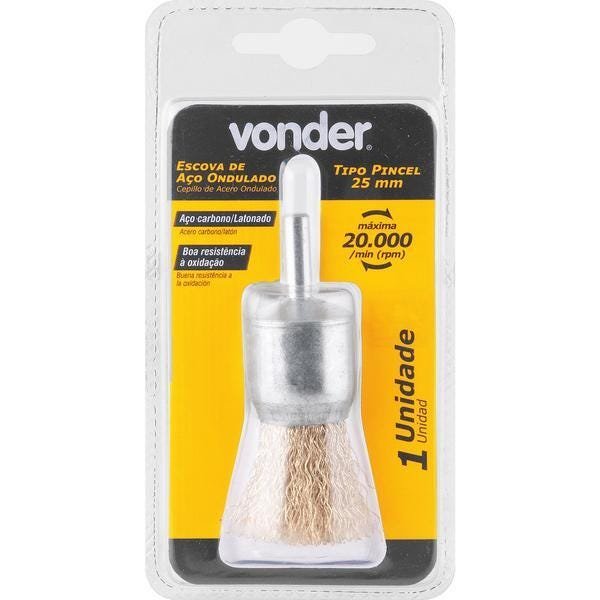 Escova de Aço Pincel 25mm Ondulada - Vonder - 2