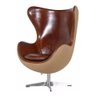 Poltrona Egg Arne Jacobsen Bicolor Base Aluminio Relax com Trava, 100% Nacional - 1