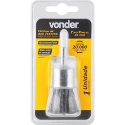 Escova de Aço Pincel 25mm Torcida - Vonder - 2