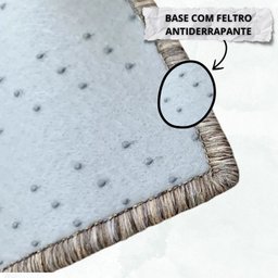 Capacho Tapete Porta Entrada Meia Lua 38x60 Bem Vindo Cinza - 5