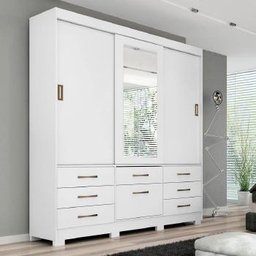 Guarda-Roupa Roupeiro Panan Luiza 3 Portas 7 Gavetas - 4