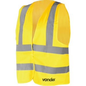 Colete Refletivo sem Bolso Amarelo Cv102 - Vonder