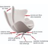 Poltrona Egg Arne Jacobsen Base Aluminio Relax com Trava com Puff Egg, 100% Nacional - 3