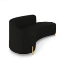 Ver imagem 6 de Sofá 4 Lugares Orgânico 220cm Pé Dourado Morgan Veludo Preto D03 - D’Rossi