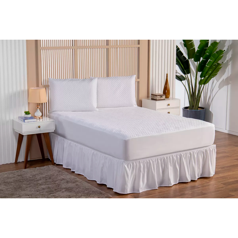 Saia para Cama Box Casal com Elástico Ajustável Callandra