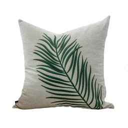 Almofada Eva Bordada Folhas Verde Quadrada:Completa - 1