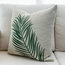 Ver imagem 3 de Almofada Eva Bordada Folhas Verde Quadrada:Completa