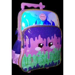 Mochila Escolar Rodinha Slime UP4YOU Petit "16" Média Original - Lilas - 1