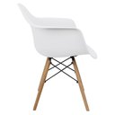 Ver imagem 4 de Kit 5 Cadeiras Charles Eames Eiffel com Braço Preta Branca Bege Outras