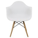 Ver imagem 3 de Kit 5 Cadeiras Charles Eames Eiffel com Braço Preta Branca Bege Outras