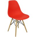 Ver imagem 2 de Kit 7 Cadeiras Charles Eames Eiffel Wood Design Vermelho