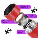 Ver imagem 2 de Garrafa Térmica Inox Portatil 500ml Tampa Sensor Temperatura Cor:vermelho;tamanho:500ml;gênero: