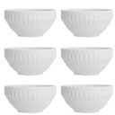 Ver imagem 1 de Jogo 6 Tigelas Pequenas Porcelana Bowl Diamante 400ml 12,5cm Germer Branca Cereal