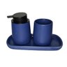 KIT BANHEIRO C/ 5 PCS TATI AZUL COBALTO CERAMICA MAI HOME - 6