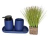 KIT BANHEIRO C/ 5 PCS TATI AZUL COBALTO CERAMICA MAI HOME - 8