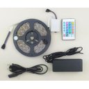 Ver imagem 2 de Kit Fita LED 5050 RGB Colorida 300 Leds 5 Metros 12V IP65 + Controle Remoto + Fonte