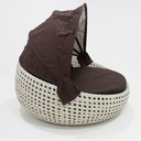 Ver imagem 4 de Chaise Sofá Concha 1,60m com Toldo em Alumínio e Fibra Sintética Almofada Impermeável