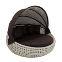 Ver imagem 1 de Chaise Sofá Concha 1,60m com Toldo em Alumínio e Fibra Sintética Almofada Impermeável