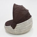 Ver imagem 3 de Chaise Sofá Concha 1,60m com Toldo em Alumínio e Fibra Sintética Almofada Impermeável